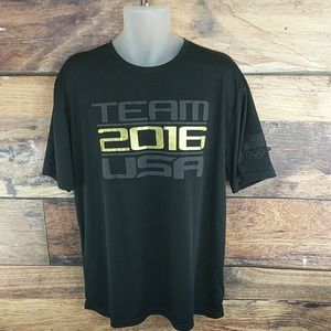 Team USA 2016 Olympic Team Apparel Back and Gold Tee Size XL